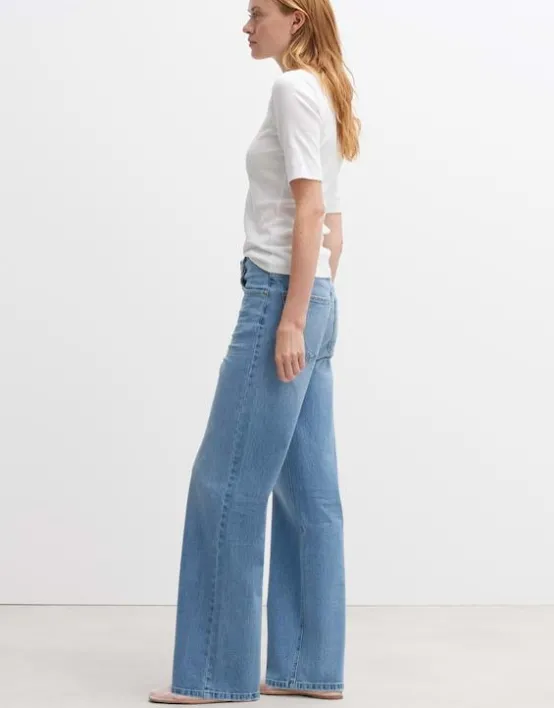 Discount OPUS Fashion Wide Leg Jeans Marli High Rise Aus Stretchigem Bci Cotton Mix