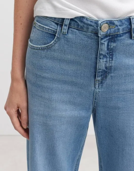 Discount OPUS Fashion Wide Leg Jeans Marli High Rise Aus Stretchigem Bci Cotton Mix