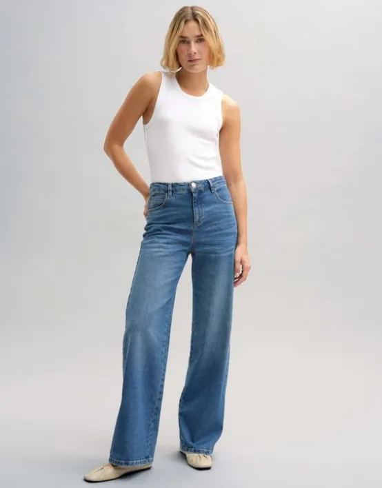 Best OPUS Fashion Wide Leg Jeans Mivy High Rise Mit Stretch-Anteil